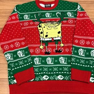 Nickelodeon SpongeBob Square Pants Ugly Christmas Sweater Size XL